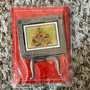 Coca-Cola Mickey 75th Anniversary Frame with Red and Silver Accents